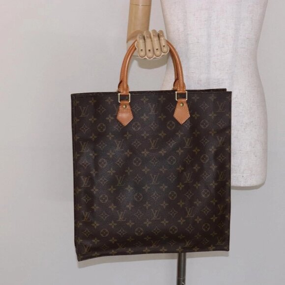 LOUIS VUITTON Monogram Sac Plat Hand Bag M51140 LV Auth 141412 - Picture 1 of 16